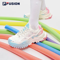 斐乐（FILA） FUSION斐乐潮牌BIANCO女鞋厚底鞋2023夏季新款运动鞋休闲鞋 奶白/天竺葵粉色-GG 38.5