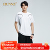 HUNNZ品牌羽毛球服男士套装透气速干训练健身服2023夏季短袖网球服男 白色 M