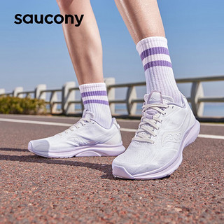 Saucony索康尼菁华KinvaraForHer女鞋跑鞋瑜伽训练夏季透气旗舰运动鞋子 白浅紫-5 36