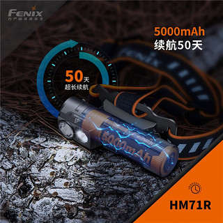FENIX户外强光头灯远射头戴式2700流明5000毫安充电池超长续航HM71R 标准套餐