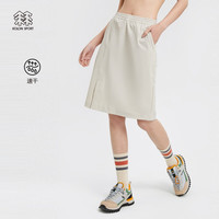 /可隆 KOLON SPORT速干短裙 女子夏季户外轻薄弹力休闲裙子 LKSK3MT612-OT 燕麦灰 160/S