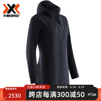 XBIONIC中长款商务连帽风衣外套春秋款女 防晒服女 XJW-20739 黑色 L