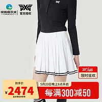 PXG高尔夫服装女士百褶裙百搭款 韩国进口女士短裙 23新款运动裙子  PHPPW560401 白色 S