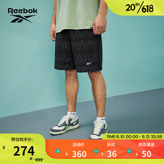 Reebok锐步官方2023夏季男子PANTS复古运动休闲针织短裤23RMS609M 23RMS609M001 A/2XL