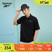 Reebok锐步官方2023夏季男女复古运动休闲短袖Polo衫23RMS401U 23RMS401U001 A/XL