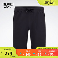 Reebok锐步官方2023夏季男子运动休闲时尚潮流针织短裤23RCS603M 23RCS603M001 A/XL