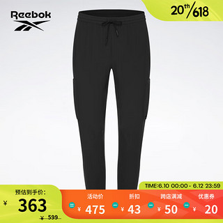 Reebok锐步官方2023夏季女子PANTS复古休闲梭织工装长裤23RMS602W 23RMS602W001 A/XL