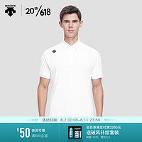 DESCENTE迪桑特 TRAINING系列 男子 短袖POLO衫 D3231TPS54 WT-白色 M(170/92A)