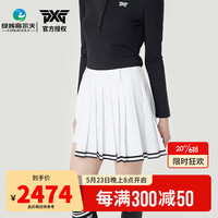 PXG高尔夫服装23春夏新款女士短裙 运动休闲百褶裙 golf短裙 PHPPW560401 白色 XS