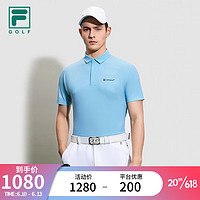 斐乐FILA GOLF x McLAREN迈凯伦联名系列男子短袖POLO衫高尔夫上衣 石青蓝-BU 170/92A/M