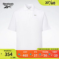 Reebok锐步官方2023夏季男女复古运动休闲短袖Polo衫23RMS401U 23RMS401U100 A/2XL