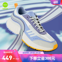 adidas「幻想流」阿迪达斯官方neo FANTASY FLOW男女运动鞋 白/蓝紫色/浅灰/深紫 40(245mm)
