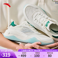 安踏(ANTA)年糕鞋丨复古休闲鞋男女2023夏季网面轻便情侣鞋 象牙白/绿-1 6.5(女37.5)