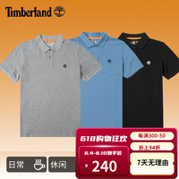添柏岚（Timberland）polo衫男夏季新款户外出行商务休闲短袖上衣运动宽松t恤男A24H2 灰色/A24H2052/单件 S/170