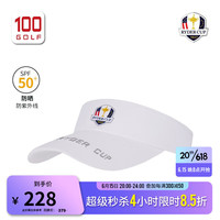 RYDER CUP莱德杯高尔夫球帽男士23夏季SPF50+高尔夫男帽防晒无顶帽 白色