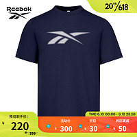 Reebok锐步官方T恤短袖男女款23夏季新款运动休闲针织23RMS403U 23RMS403UGN2 A/XL