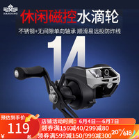 汉鼎 渔具水滴轮13+1防炸线磁力刹车远投路亚轮打黑桥钓筏钓轮鱼线轮 13+1轴顺滑无间隙水滴轮 左手型 2000系列