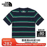 北面（The North Face）短袖T恤男户外吸湿透气上新5JY5 RG1/蓝色 XXL/185