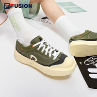 斐乐（FILA）FUSION官方潮牌蔡徐坤同款男女鞋帆布鞋2023夏季新款情侣休闲板鞋 暗墨绿-CP-男款 40