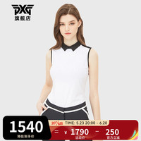 PXG高尔夫服装女士无袖T恤新款golf女子无袖POLO衫 潮牌速干透气上衣 PGMPW130401 白色 L