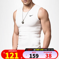耐克（NIKE）背心男装 23夏季新款健身训练运动服时尚舒适透气圆领无袖T恤衫 AR6070-100/导汗排湿/快干技术 S(165/84A)