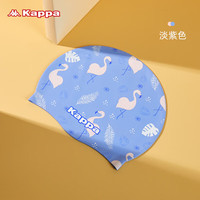卡帕（KAPPA）游泳帽女士硅胶防水不勒头长发专用时尚印花大号帽子