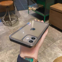 Apple/苹果 防摔 iPhone 11 Pro Max手机壳 【透黑色】?相框款?直边软壳 硅胶