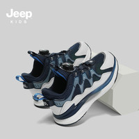 jeep男童运动鞋夏季透气网面纽扣鞋子女童2023新款儿童鞋网鞋薄款