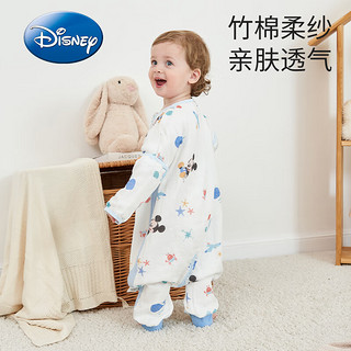 迪士尼（Disney）婴儿睡袋夏季薄款宝宝纱布睡袋儿童分腿睡袋空调房防踢被可拆卸袖 米奇 M码(适用身高80-95cm)