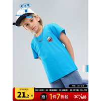 真维斯童装 2023夏季新款 男童圆领短袖T恤KDP C款-KD-32-573A34-克莱因蓝2500 150