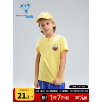 真维斯童装 2023夏季新款 男童圆领短袖T恤KDP C款-KD-32-573A34-黄色2400 120
