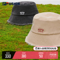 FILA FUSION斐乐潮牌圆帽情侣2023秋新款运动帽渔夫帽男帽子女