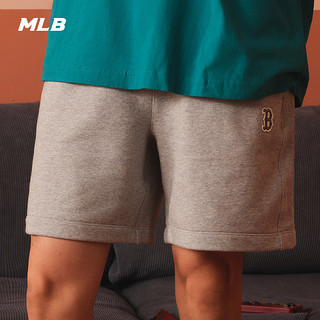 MLB官方 男女情侣纯色刺绣logo运动短裤休闲套装23夏季新款SPB01