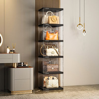 收纳达人 包包收纳神器收纳盒衣柜防尘整理置物架奢侈品存放透明盒展示柜 5格