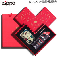 Zippo煤油 防风打火机 夜光哆啦A梦机器猫叮当猫礼盒刻字 夜光哆啦a梦