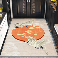 茗芮居入户门地垫可裁剪高端超大地垫室内门口脚垫中式进门脚垫可擦洗 雁丝-竖铺 (PVC 60×90cm