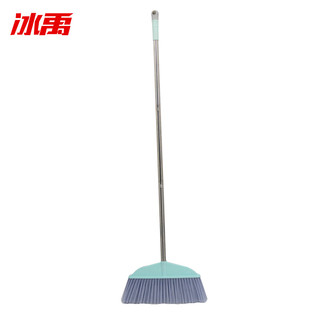 冰禹加宽大扫把 不锈钢加长杆软毛扫帚笤帚 8507配三节拼接杆 绿色
