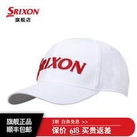 SRIXON史力胜高尔夫球面男士有顶帽golf户外男子遮阳防晒透气球帽可调节 GAH-22059I 白/红