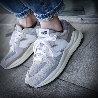 NEW BALANCE574男鞋女鞋 23夏季新款柔软舒适运动鞋翻毛皮复古潮流情侣休闲鞋 M5740TA-D/浅灰色 37.5