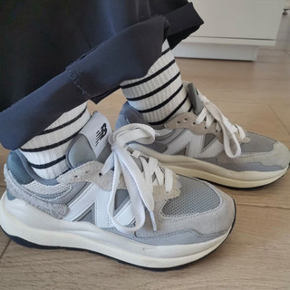NEW BALANCE574男鞋女鞋 23夏季新款柔软舒适运动鞋翻毛皮复古潮流情侣休闲鞋 M5740TA-D/浅灰色 37.5