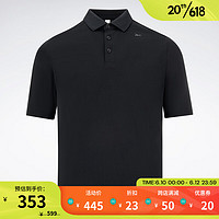 Reebok锐步官方23夏季男子针织透气运动休闲短袖Polo23RCS407M 23RCS407M001 A/2XL