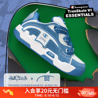 Champion23夏季新款帆布运动休闲板鞋男女情侣同款帆布TronSkate 蓝色(女款) 39
