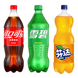 Coca-Cola 可口可乐 雪碧/芬达混装饮料 888ml*3瓶