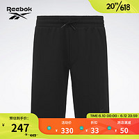 Reebok锐步官方2023夏季男子运动休闲时尚潮流针织短裤23RCS601M 23RCS601M001 A/2XL