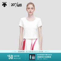 DESCENTE 迪桑特 × MIKA NINAGAWA系列 女子 短袖针织衫 WT-白色 S(160/80A)
