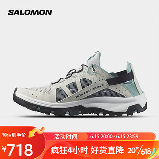 萨洛蒙（Salomon）女款 户外运动休闲轻量抓地涉水溯溪运动鞋 TECHAMPHIBIAN 5 灰色 471171 UK5.5 (38 2/3)