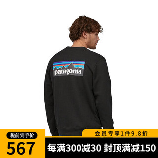 巴塔哥尼亚（Patagonia）Patagonia巴塔哥尼亚 中性P-6 Logo 加绒加厚套头卫衣 39657 BLK-黑色 L