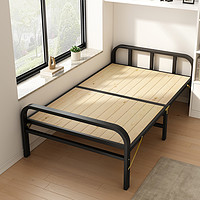 折叠床单人床实木床板家用午休成人午睡加固铁架双人1米2陪护小床