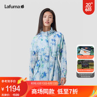 LAFUMA乐飞叶户外皮肤衣女 2023印花凉感薄款中长运动风衣 LFJA3BP25 烟蓝LN 160/80A（36）