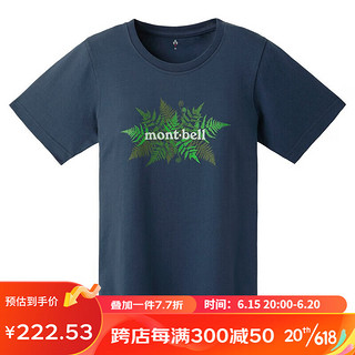 mont·bell PEAR SKIN COTTON T WOMEN'S FERN女士T恤2104749 IND靛蓝色 XL